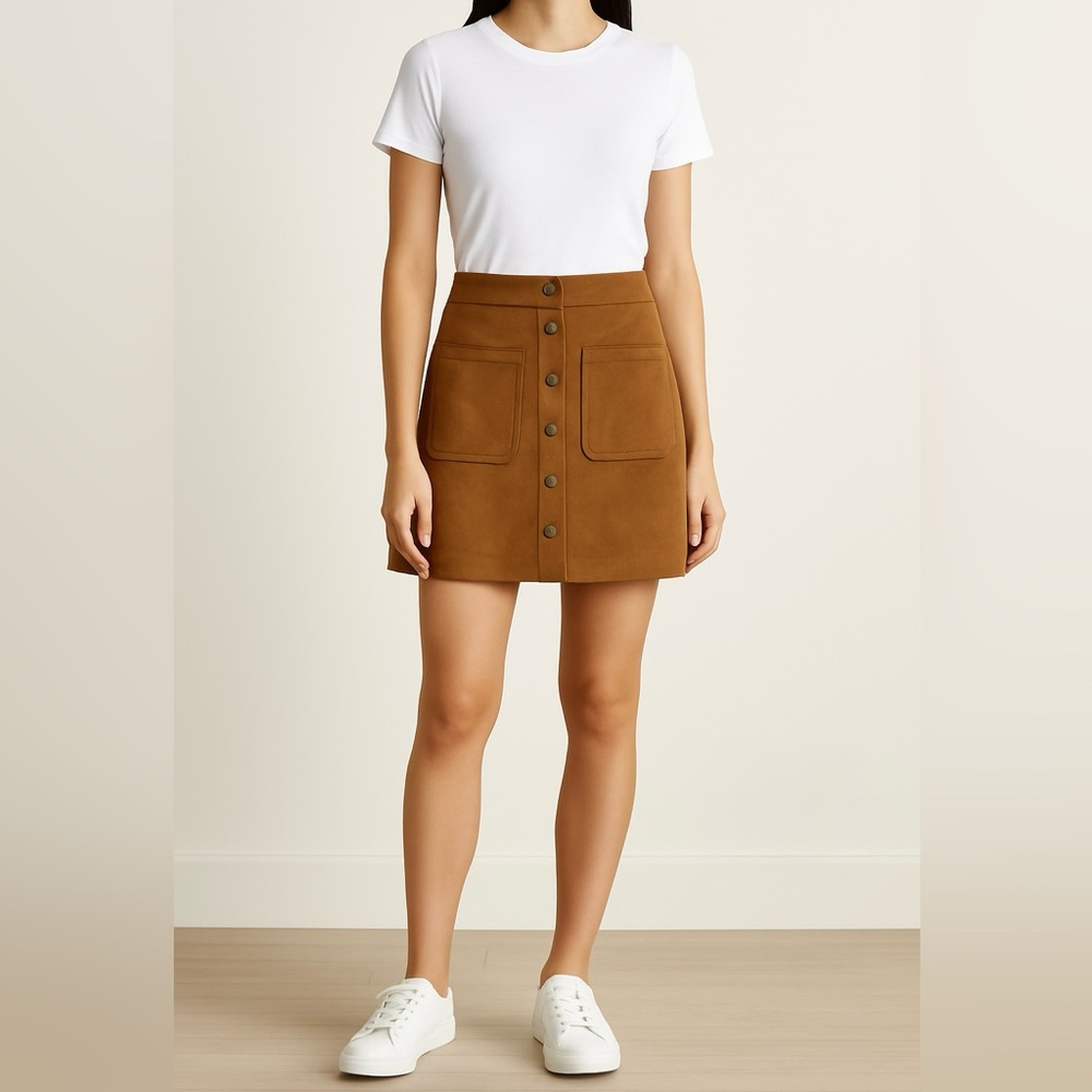 A-line Faux Suede Skirt – XS Size – Like New